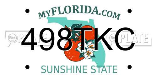498TKC Florida License Plate