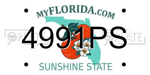 4991PS Florida License Plate