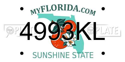 4993KL Florida License Plate