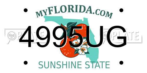 4995UG Florida License Plate