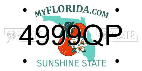 4999QP Florida License Plate