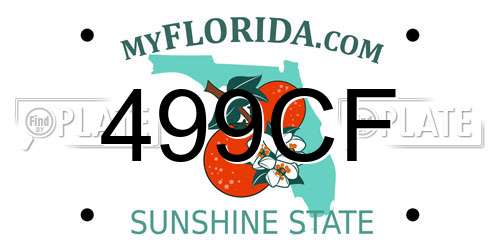 499CF Florida License Plate