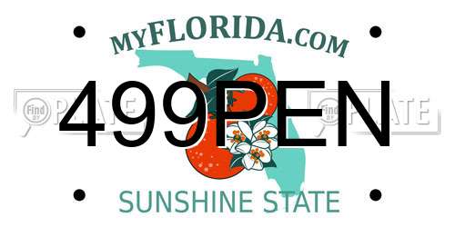 499PEN Florida License Plate