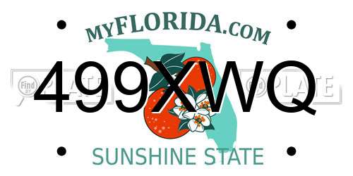 499XWQ Florida License Plate