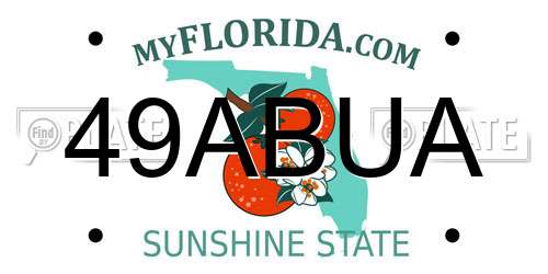 49ABUA Florida License Plate
