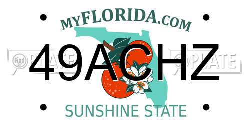 49ACHZ Florida License Plate