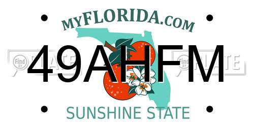 49AHFM Florida License Plate