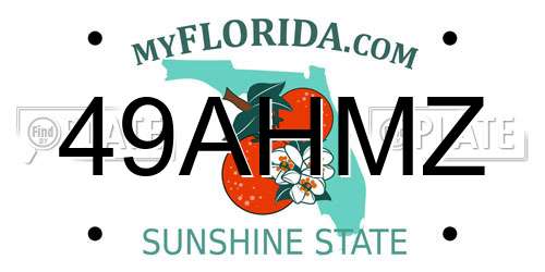 49AHMZ Florida License Plate