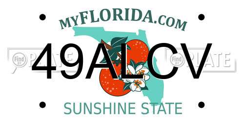 49ALCV Florida License Plate