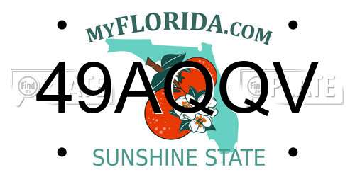 49AQQV Florida License Plate