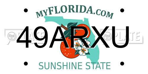 49ARXU Florida License Plate