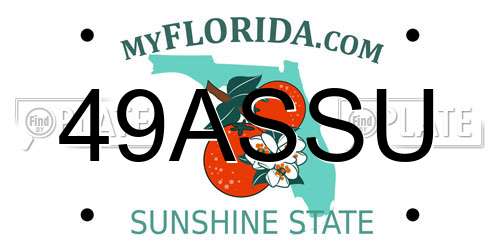 49ASSU Florida License Plate