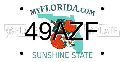 49AZF Florida License Plate