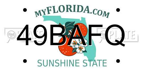 49BAFQ Florida License Plate