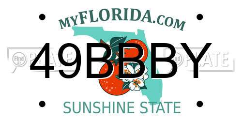 49BBBY Florida License Plate
