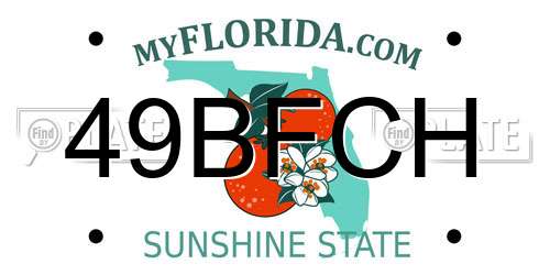 49BFCH Florida License Plate