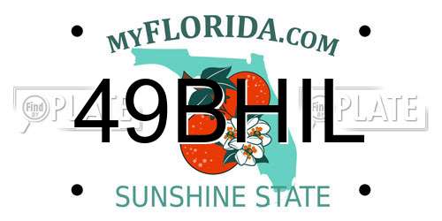 49BHIL Florida License Plate