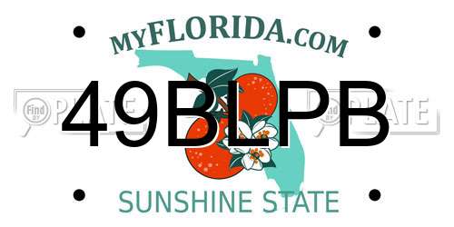 49BLPB Florida License Plate