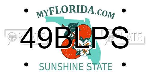 49BLPS Florida License Plate