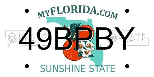 49BPBY Florida License Plate