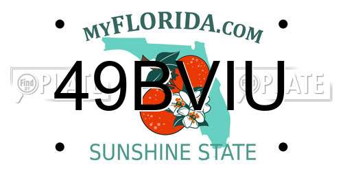49BVIU Florida License Plate
