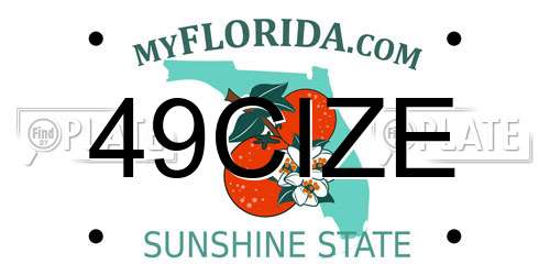 49CIZE Florida License Plate