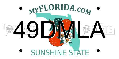 49DMLA Florida License Plate