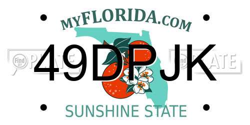 49DPJK Florida License Plate