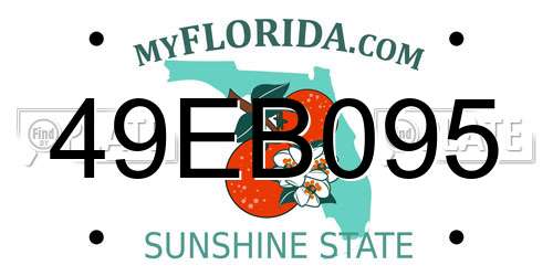 49EB095 Florida License Plate