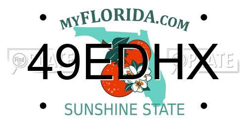 49EDHX Florida License Plate