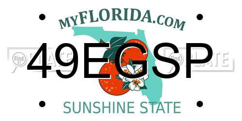 49EGSP Florida License Plate