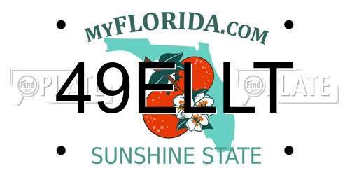 49ELLT Florida License Plate