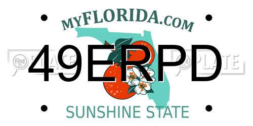 49ERPD Florida License Plate