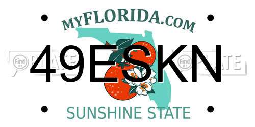 49ESKN Florida License Plate