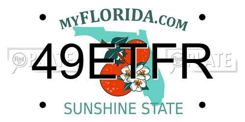 49ETFR Florida License Plate