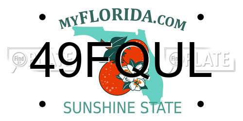 49FQUL Florida License Plate