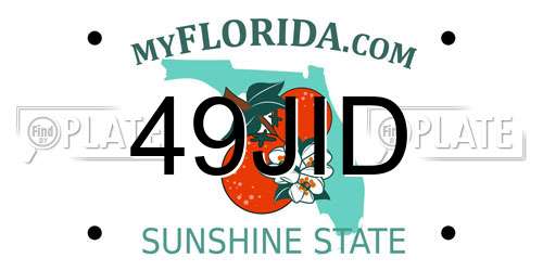49JID Florida License Plate