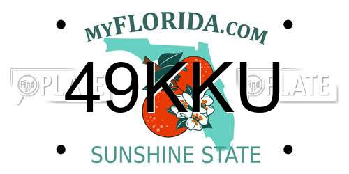 49KKU Florida License Plate