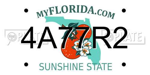4A77R2 Florida License Plate