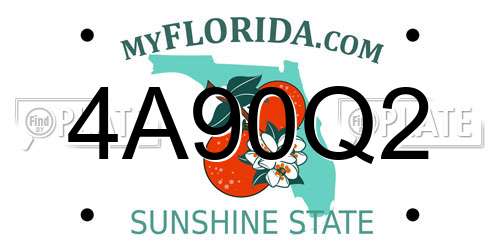 4A90Q2 Florida License Plate