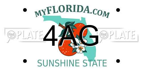 4AG Florida License Plate