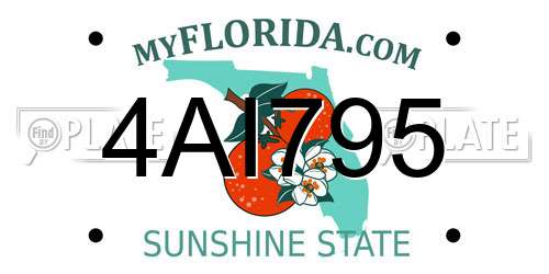 4AI795 Florida License Plate