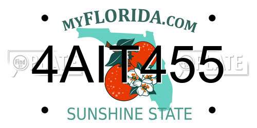 4AIT455 Florida License Plate