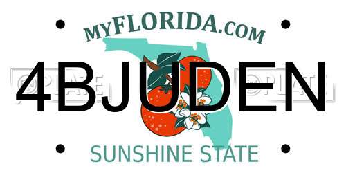 4BJUDEN Florida License Plate