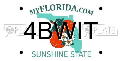 4BWIT Florida License Plate