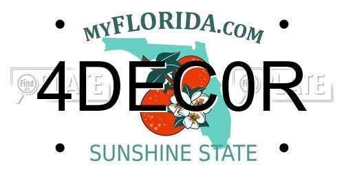 4DEC0R Florida License Plate