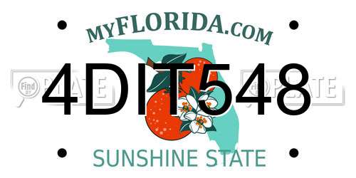 4DIT548 Florida License Plate