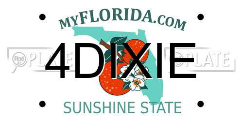4DIXIE Florida License Plate