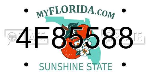 4F85588 Florida License Plate