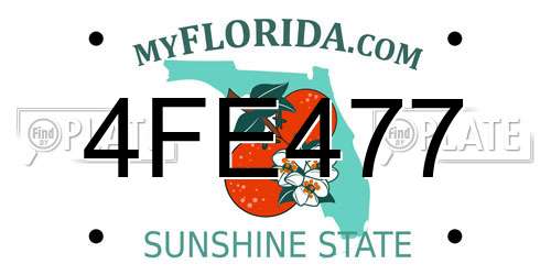 4FE477 Florida License Plate